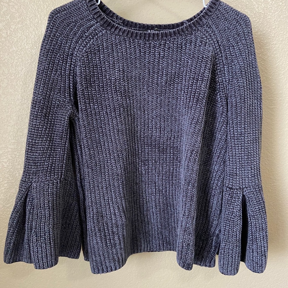 A.N.A. Ribbed Chenille Sweater with Belle Sleeves